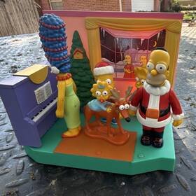 20th Century Fox A3257 The Simpsons Christmas Playset Homer Marge Lisa Maggie