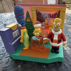 A3257 20th Century Fox The Simpsons Christmas Playset Homer Marge Lisa Maggie