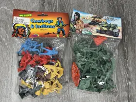 Agglo 042796910125 Value Pack Cowboys And Indians Authentic Figures Combat Platoon