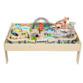 B08nwdqxls Amazon Basics 120-piece Wooden Train Set With Table Tracks And Storage Bin 3y