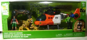 35982 Animal Planet Tiger Rescue Mission Helicopter Playset Nisb Rare Retired I
