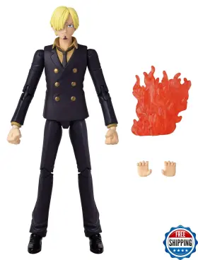 B08lk9mqdx Anime Heroes - One Piece Sanji Action Figure 6.5-inch 20 Articulation