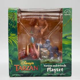 Applause 083361426221 Disney Tarzan And Friends Playset Figurine Vintage 1999 Jungle Scene Collectible