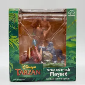 Applause 083361426221 Disney Tarzan And Friends Playset Figurine Vintage 1999 Jungle Scene Collectible