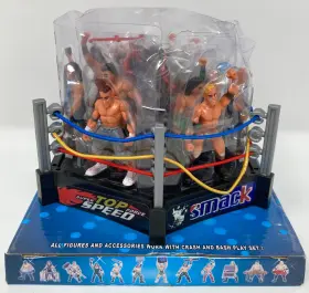 Apple Star Enterprise 392020016378 Wrestling Ring Playset Figures Cage Ladder Table Smack Super Top Force Speed Tna