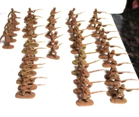 9802 Armies In Plastic 43pc Lot Russian Infantry 1 32 54mm Playset Soldier Military