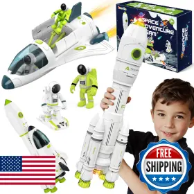 B0fd3mnp2w Auntyfey Space Rocket Ship Toys For Kids Shuttle 3-5-7 With