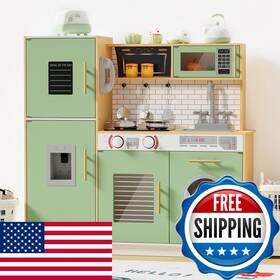 Babytronic B0dlfbc57m Wooden Kitchen Playset For Kids Interactive Play Lights