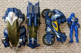 Bandai 045557949167 Power Rangers Jungle Fury Rare Deluxe Blue Thunder Vehicle Set Incomp