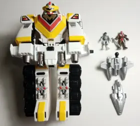 3126 Bandai Power Rangers In Space 6 Inch Micro Mega Winger 1997 White Complete