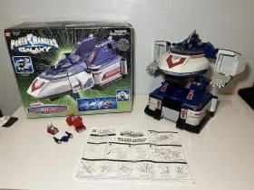 4372 Bandai 1999 Power Rangers Lost Galaxy Zenith Carrierzord With 3 Small Figures