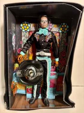Barbie 194735181223 Signature D A De Muertos 2024 Collectible Ken Doll In Black Suit With Hat