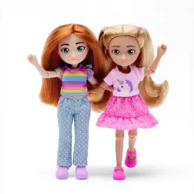 Battat 062243508736 Set Of 2 Bendable Fashion Dolls Red Hair And Brown Kids Ages 3 Up
