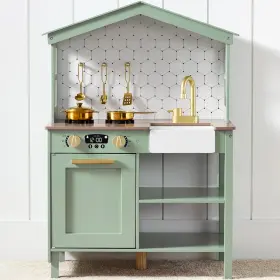 B0dmhl9nl8 Best Choice Products Kids Wood Farmhouse Kitchen Set With Toy Stove Sink And Access