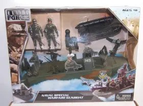 004580 Blue Box Toys 021105045802 Elite Force - Naval Special Warfare Gunboat Playset No.