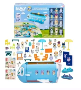 Bluey 744110403367 3 In 1 Transforming Plane Mega Playset 45 Play Pieces 25 Sounds