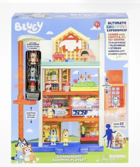 87822627 Bluey Hammerbarn 22 Inch 4 Level Shopping Center Playset