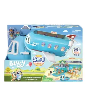 Bluey 977717578736 3-in-1 Transforming Airplane Playset