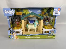 Bluey Lk31525 Pony Rides Playset With Biscuits And Lady Figures