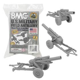 Bmc Toys B08hkpgmf3 Classic Marx Military Howitzers - Gray 3pc Plastic Army Men Field