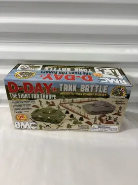 Bm2071 Bmc Toys D-day Tank Battle Playset M4 Sherman King Tiger Soldiers 36 Pieces