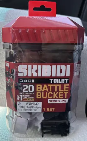 Item-1350 Bonkers Skibidi Toilet Battle Bucket Series One Playset 20 Figures Mystery Titan