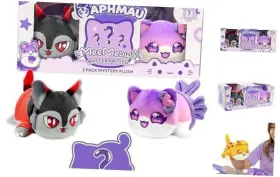 60202 Bonkers Toys 6 Inch Meemeow Plush 3-pack Friends Surprise Box That Includes 2