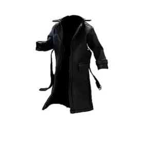Xm33428 Boswon 1/12 Scale Sodier Wired Black Faux Leather Trench Coat Medium Xm33428 Boswon 1/12 Scale Sodier Wired Black Faux Leather Trench Coat Medium
