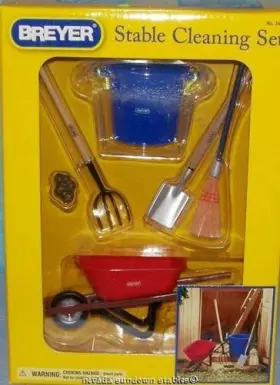 2477 Breyer Stable Cleaning Set Realistic Horse Stall Fun