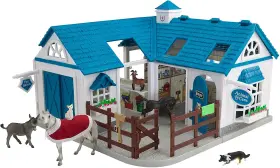 B082vx9v6d Breyer Stablemates Deluxe Animal Hospital 10 Piece Set 1 32 Scale 11.375 Inch L X 7.6