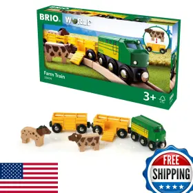 B006iocrai Brio World Farm Train Set - 5-piece Fsc-certified Works With All Wood