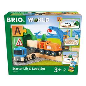 Brio B0798lcjtg Starter Lift&load Set Wooden Toy Train Durable Child Safe Encourages Cr