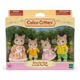 Calico Critters 020373223073 Striped Cat Family Set Of 4 Posable Cc2307 New Sealed