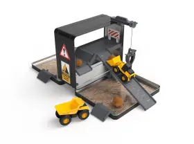 B07tbmgspq Cat Construction Toys Store N Go Playset - Tin Travel Case Transforms Multi-leve
