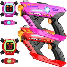 Cheercrew B0dk345574 Rechargeable Toy Infrared Tag Gun Set - 2 Pack With 360 Sensors And Lcd