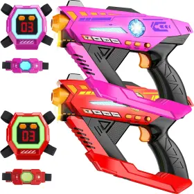 B0dk345574 Cheercrew Rechargeable Toy Infrared Tag Gun Set - 2 Pack With 360 Sensors And Lcd