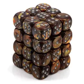 Chx27893 Chessex Dice - Lustrous 36d6 Gold/silver
