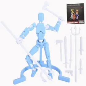 131-t13 Childrens Dream Toy Trading Company Creative Action Figure With Pose Stand Building Sets 3d Robot Lucky Bluey