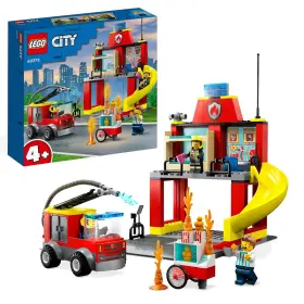 City Fire 673419375122 Lego Station And Engine Learning Toys For Kids 4 Plus Years Old B