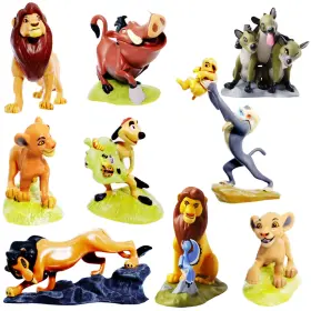 B0ddjfxtd7 Cniuetyr Spotted Hyena And Warthog Animal Figurine Set - 9 Piece Pvc Model 4.0 Inch