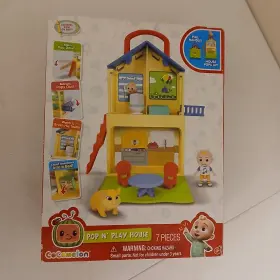 N93593401622 Cocomelon Pop Nft Play House Playset 7 Pieces Jj And Dog Figures Cartoon Tv