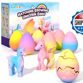 Coodoo B0dlsvkqcj Unicorn Hatching Rainbow Eggs For Kids - 6 Pack Toys Craft Kits