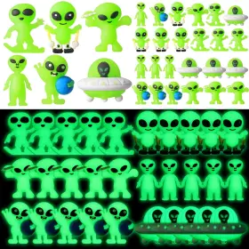 B0fn6w5hr2 Croblissful 200 Pcs Mini Alien Figures Glow In The Dark Various 6 Styles Small A