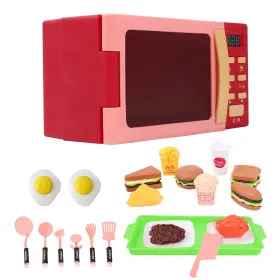 B09bhy2hh4 Cuterabit Toy Microwave Oven Playset With Light And Sound Kids Kitchen Appliance