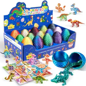 B0fh5dxnh5 Dak Haan 15pcs 3d Printed Dragon Egg Set With Display Stand Mini Collectibles