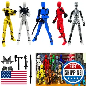 B0d9mdy7yw Danoni Titan13 Lucky Robot 13 Action Figures 3d Printed Multi-jointed Toy 5pcs