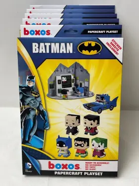 Dc Comics 830395031804 Funko - Batman And Robin Boxos Papercraft Batcave Activity Playset