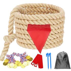 Dhxgon B0dyvpzlf7 40ft Tug Of War Rope - Kids And Adults Outdoor Games Soft Cotton Durable