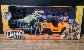 Dino Valley 430001748975 Dinosaur Transporter Playset Nib 17 Pieces
