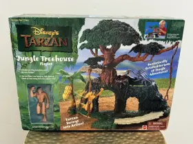 Disney 026676678756 New Tarzan Jungle Treehouse Playset With Figures Mattel Vintage 1999 Nib